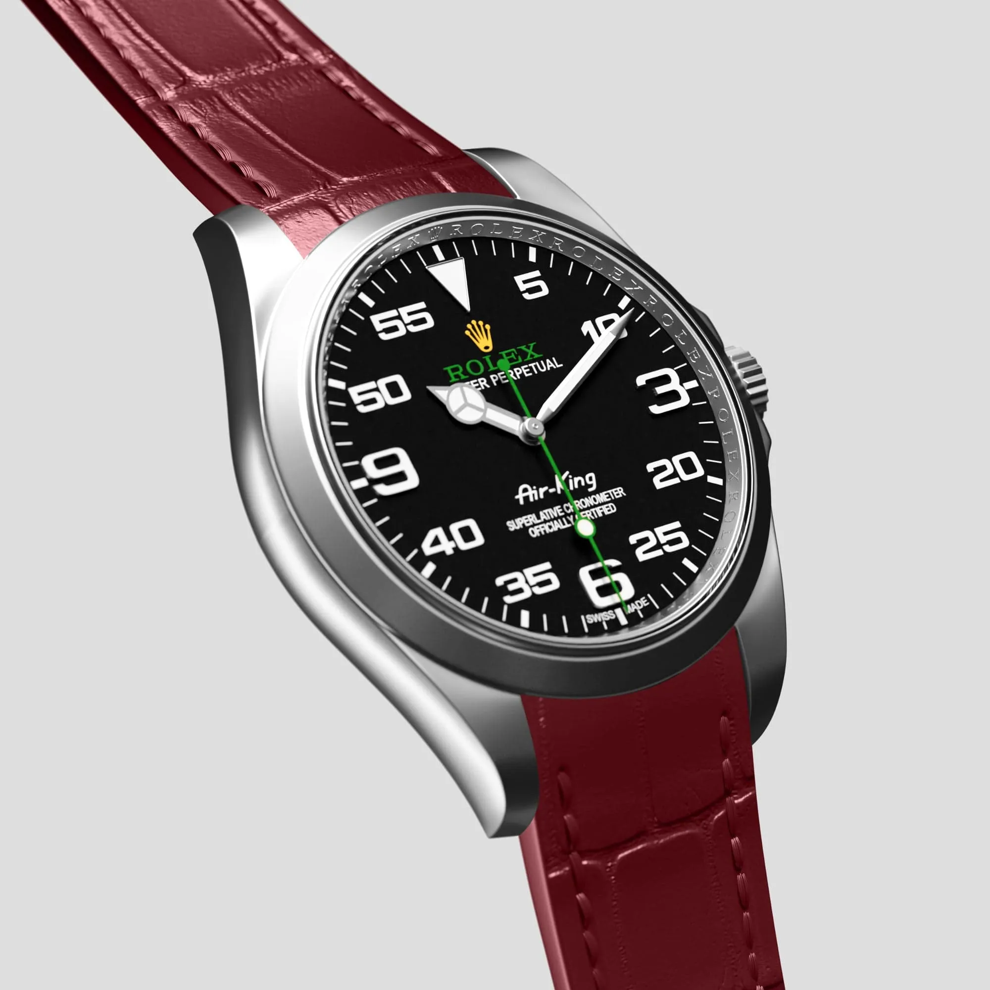 Sport Band For Rolex Air-King In Alligator