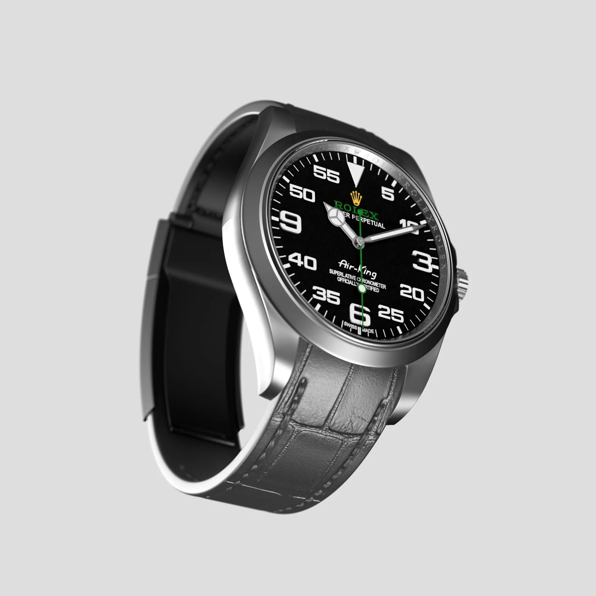 Sport Band For Rolex Air-King In Alligator