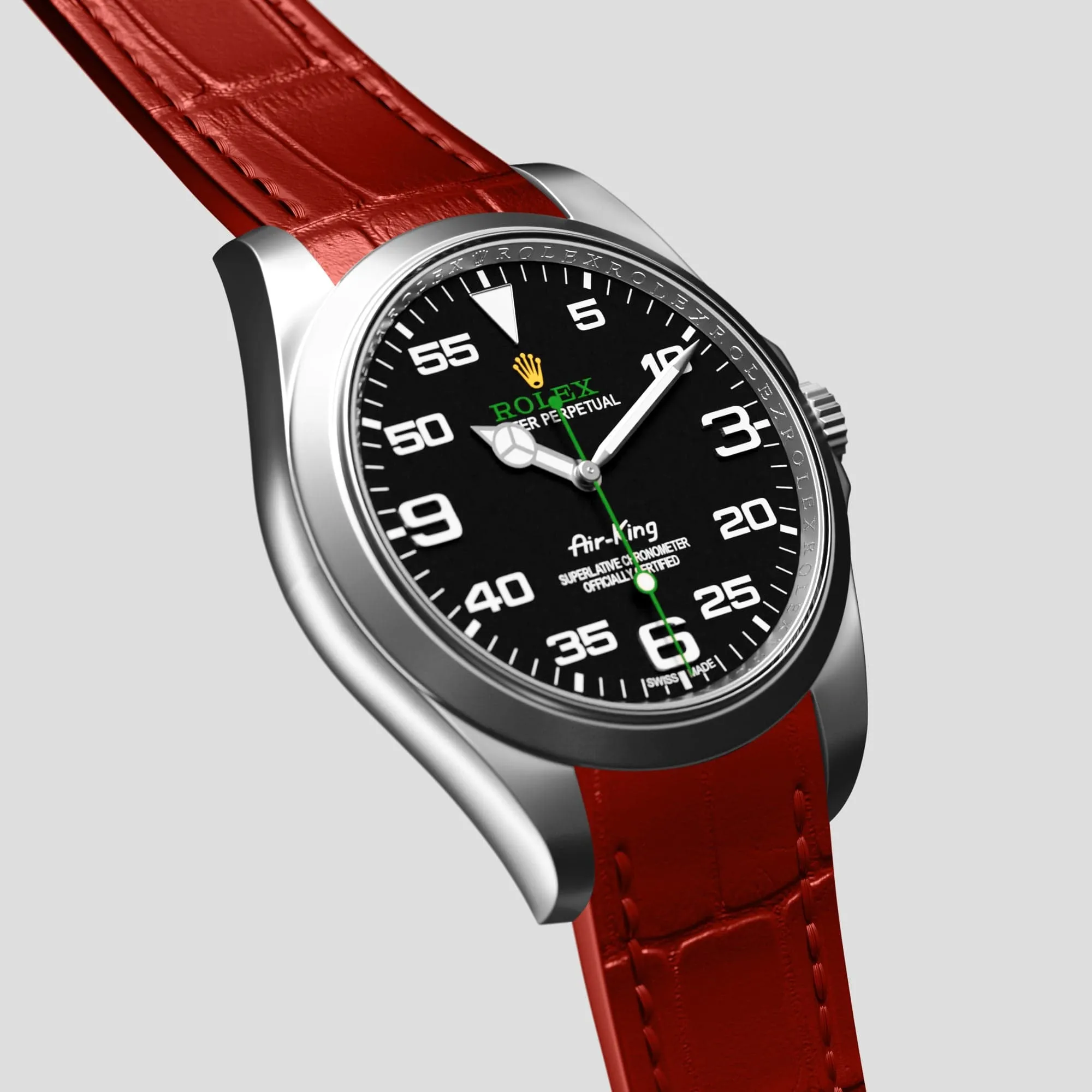 Sport Band For Rolex Air-King In Alligator