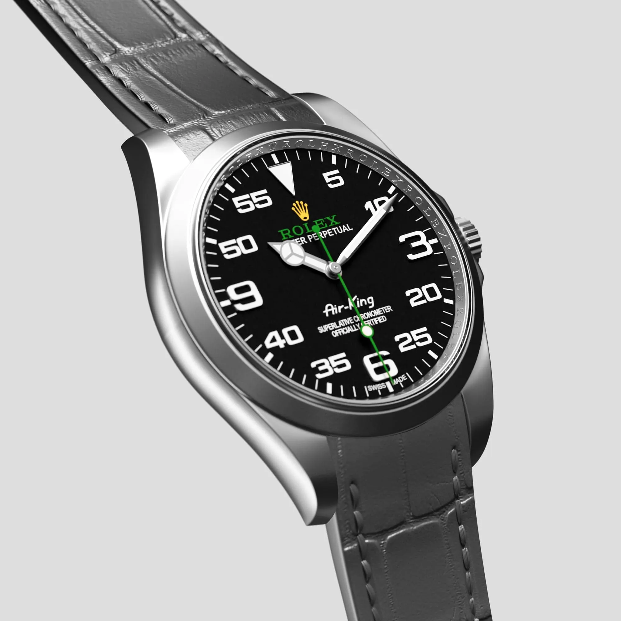 Sport Band For Rolex Air-King In Alligator