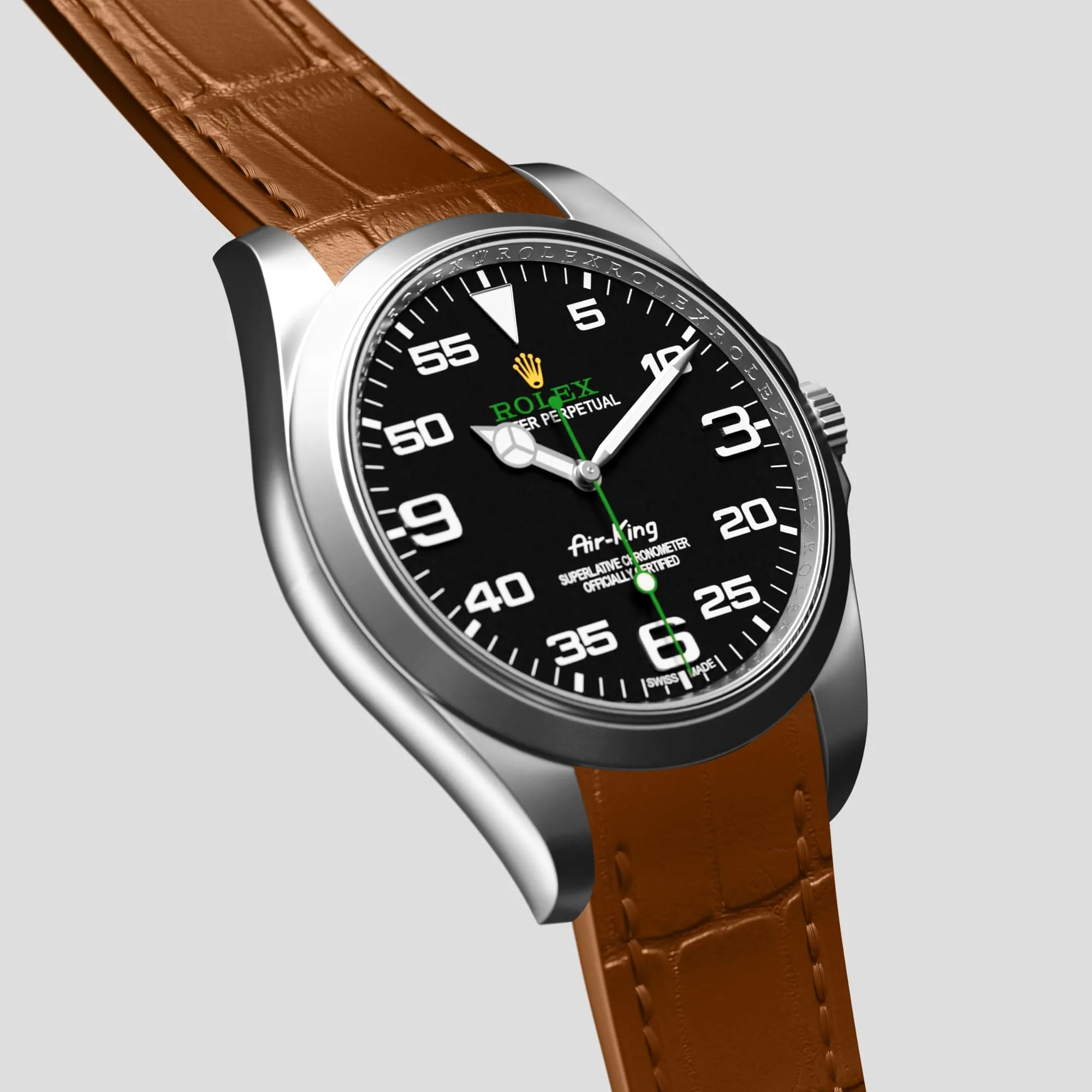 Sport Band For Rolex Air-King In Alligator