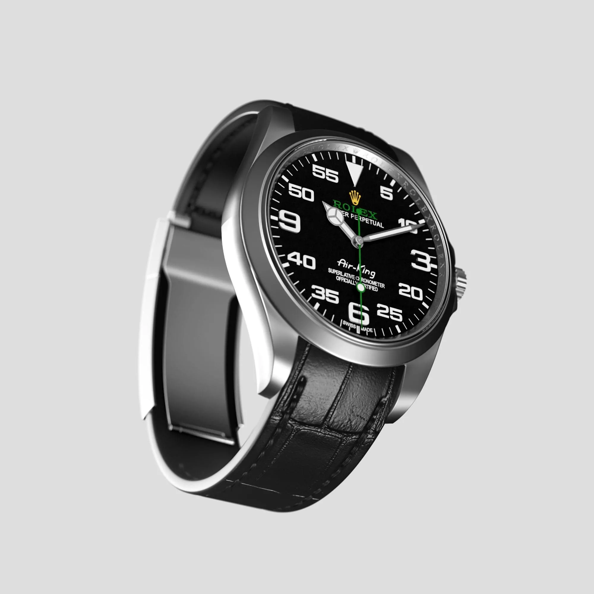 Sport Band For Rolex Air-King In Alligator