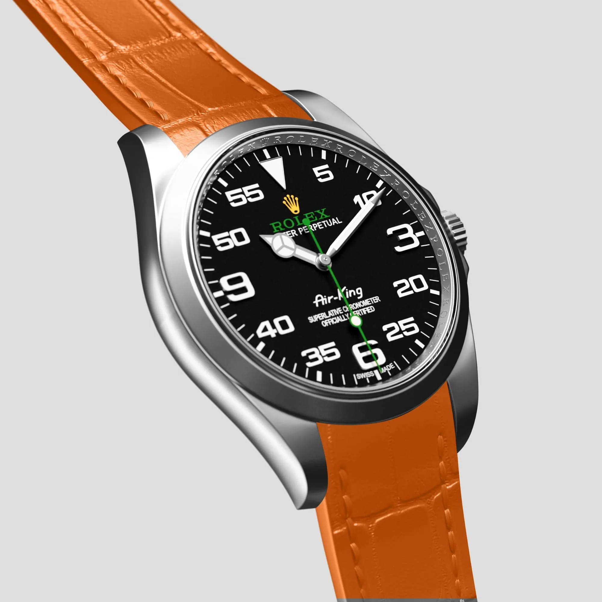 Sport Band For Rolex Air-King In Alligator