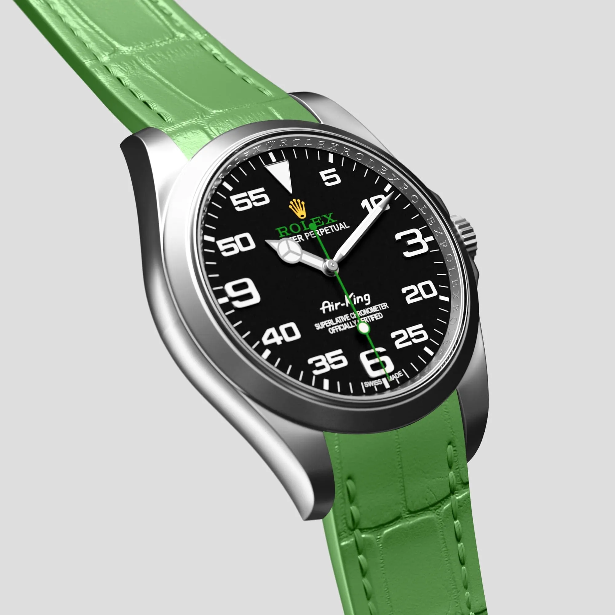 Sport Band For Rolex Air-King In Alligator