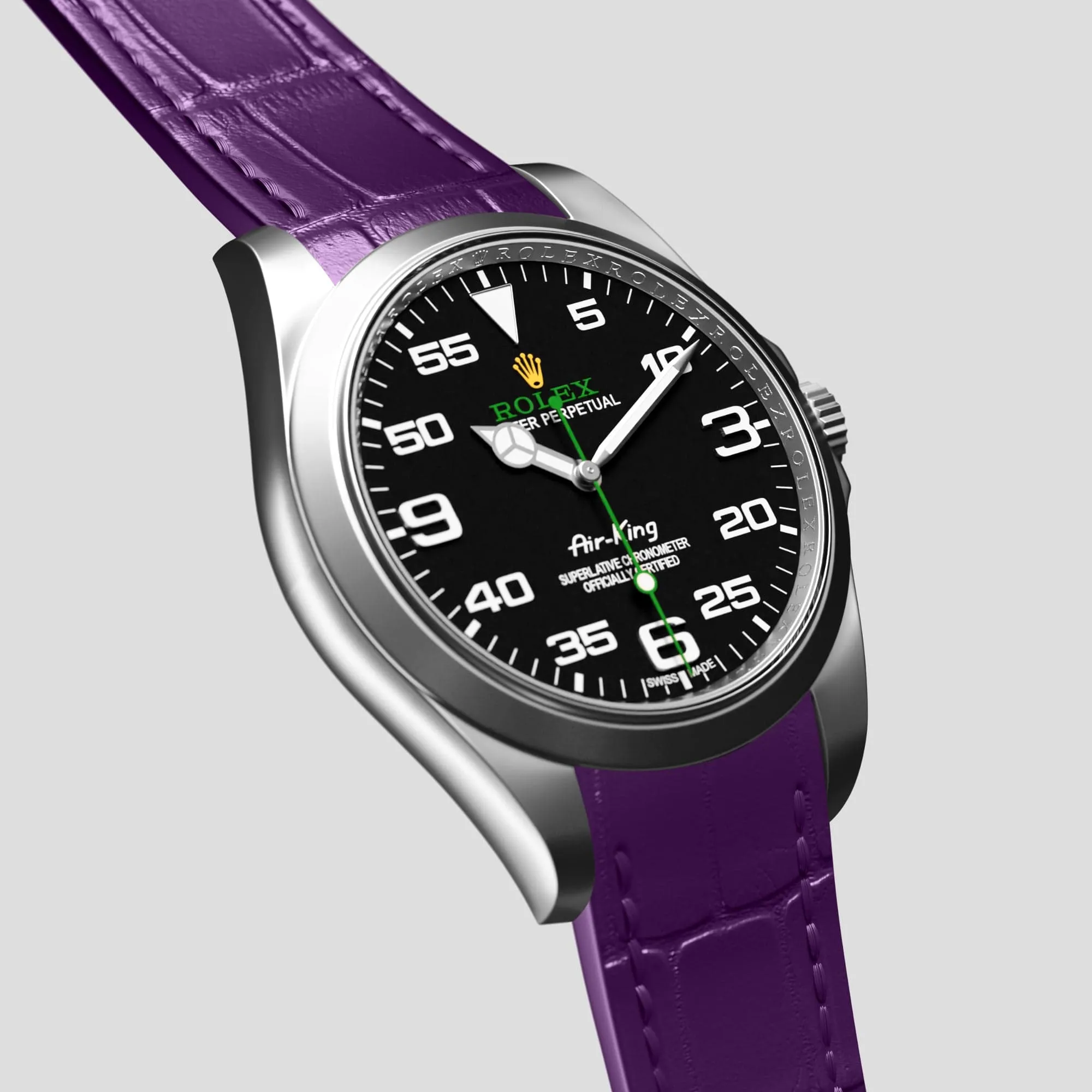 Sport Band For Rolex Air-King In Alligator