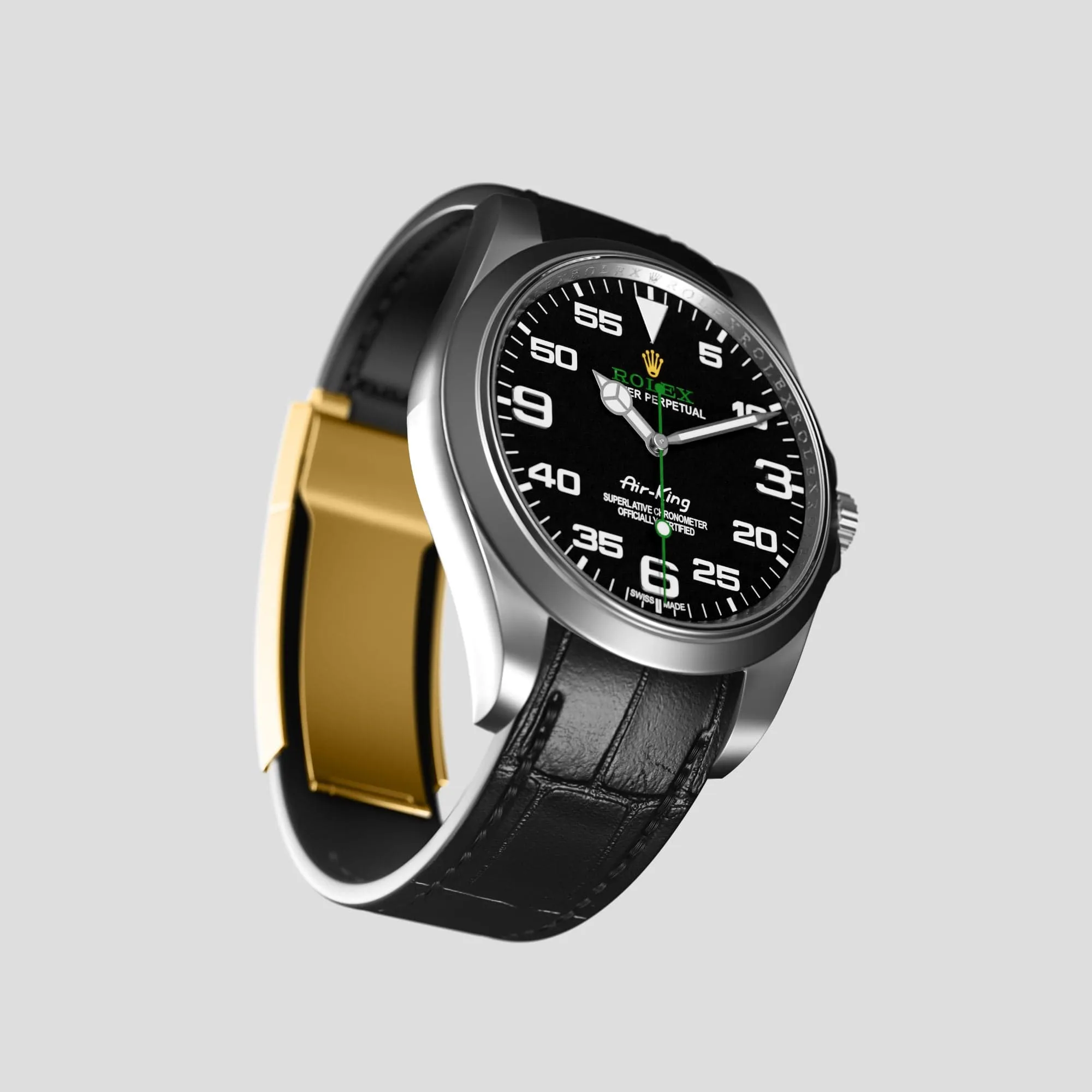 Sport Band For Rolex Air-King In Alligator