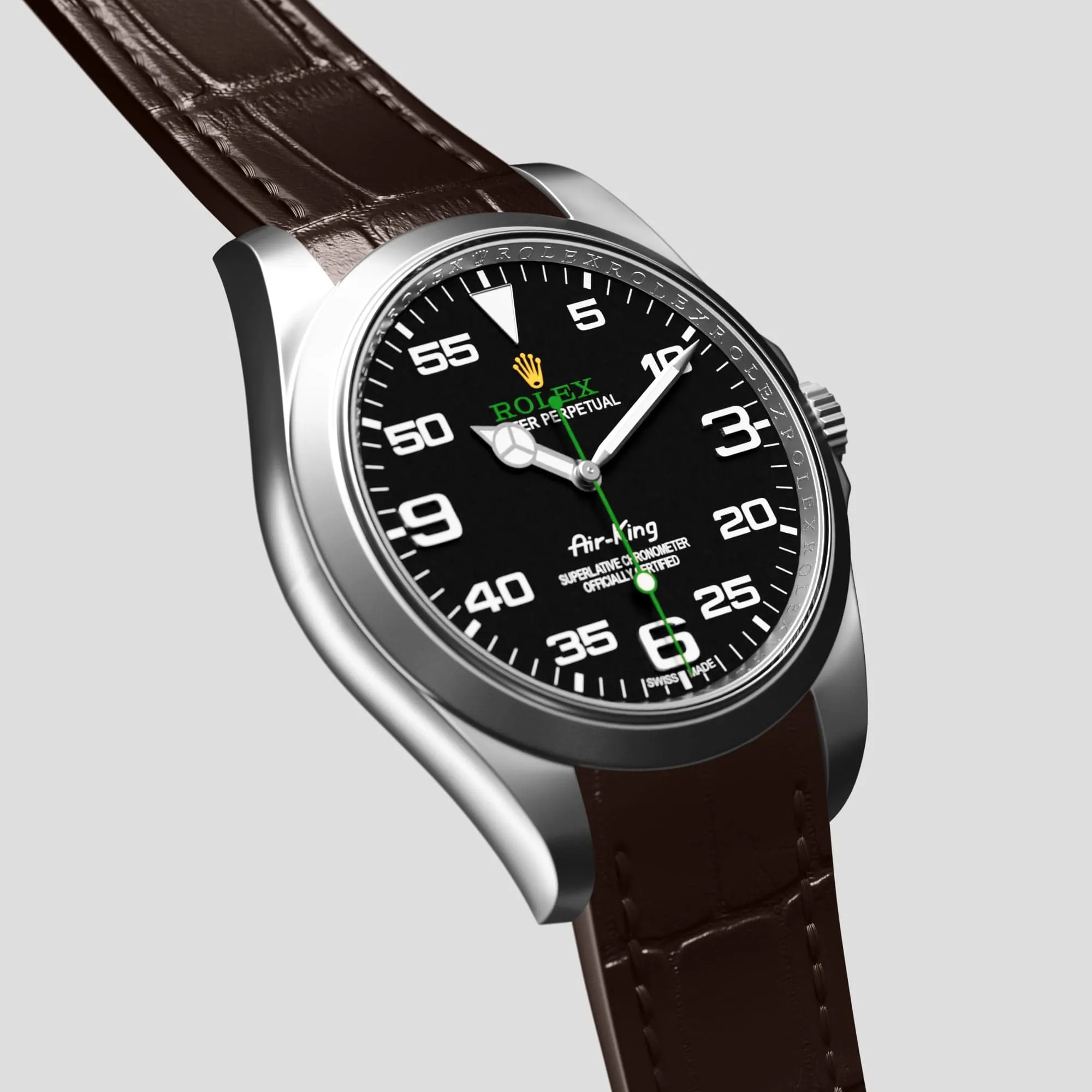 Sport Band For Rolex Air-King In Alligator