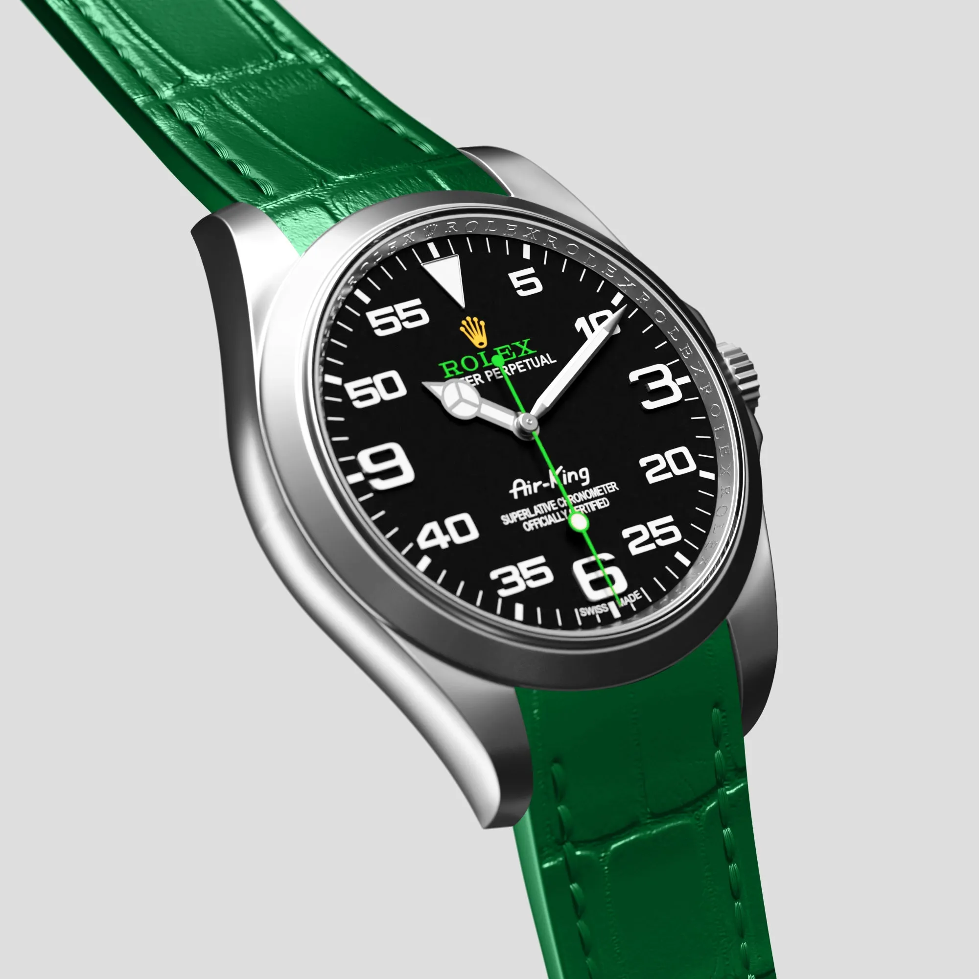 Sport Band For Rolex Air-King In Alligator