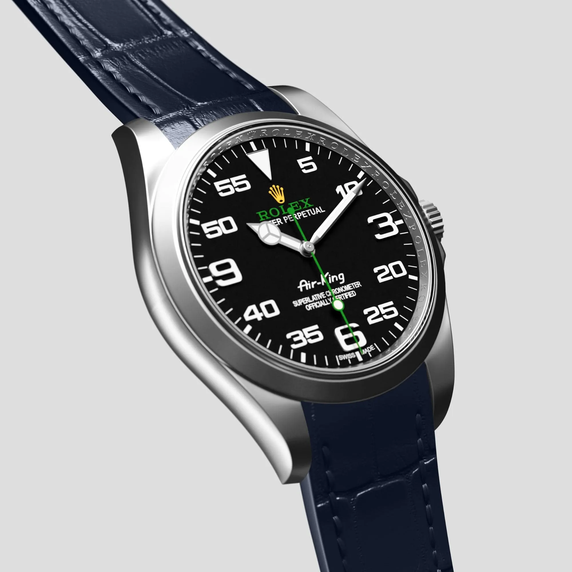 Sport Band For Rolex Air-King In Alligator