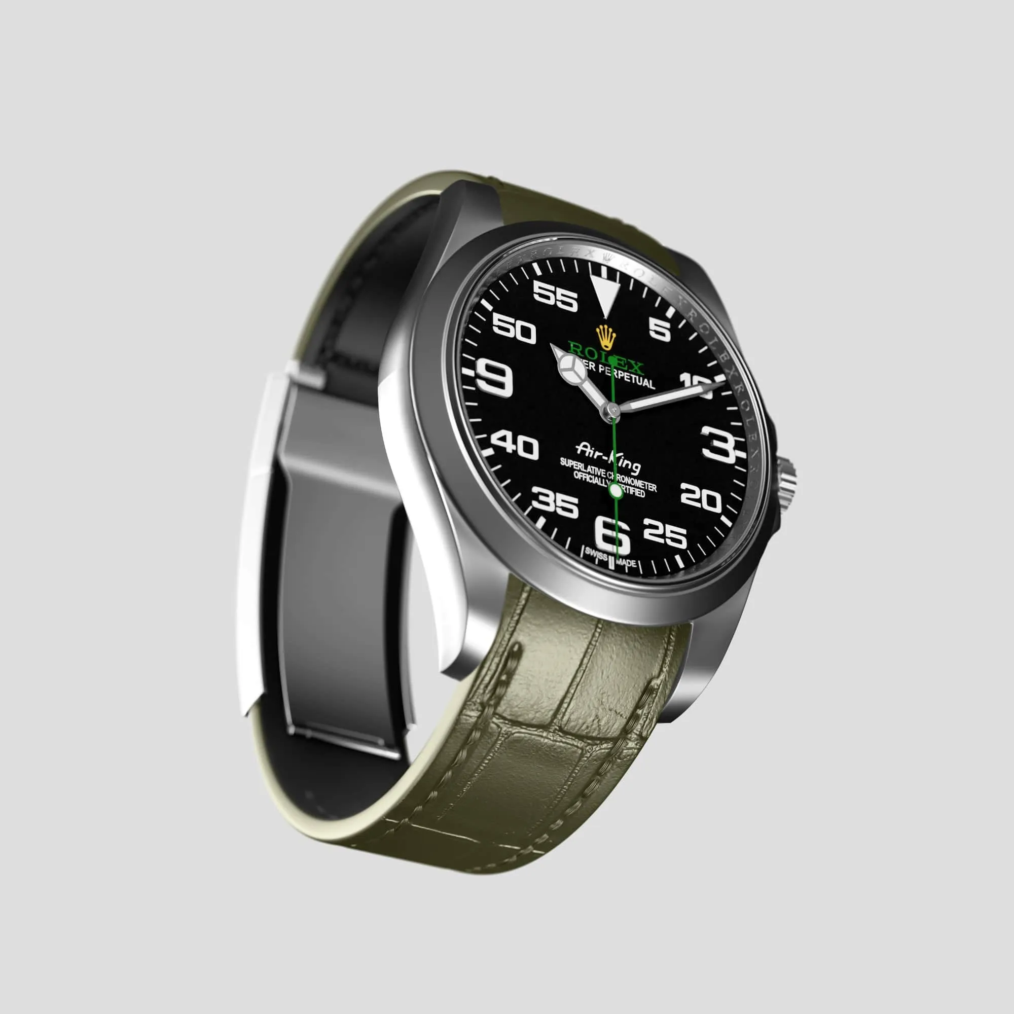 Sport Band For Rolex Air-King In Alligator