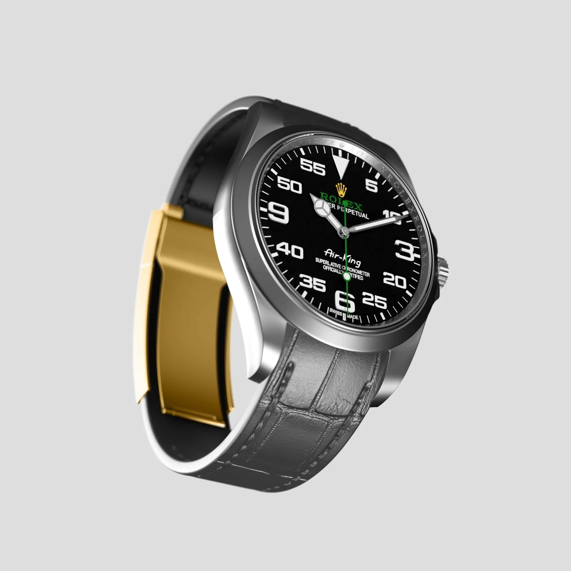 Sport Band For Rolex Air-King In Alligator