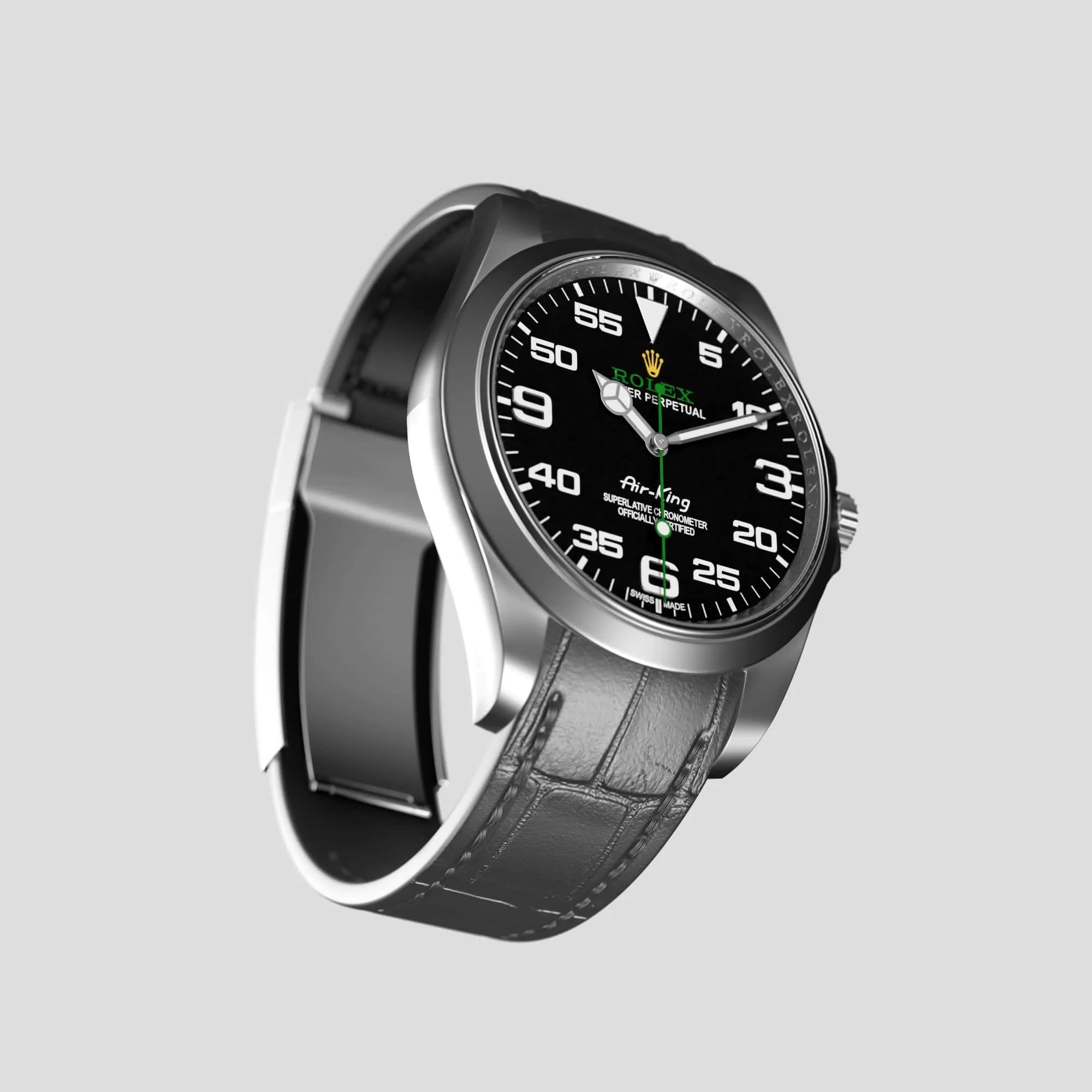 Sport Band For Rolex Air-King In Alligator