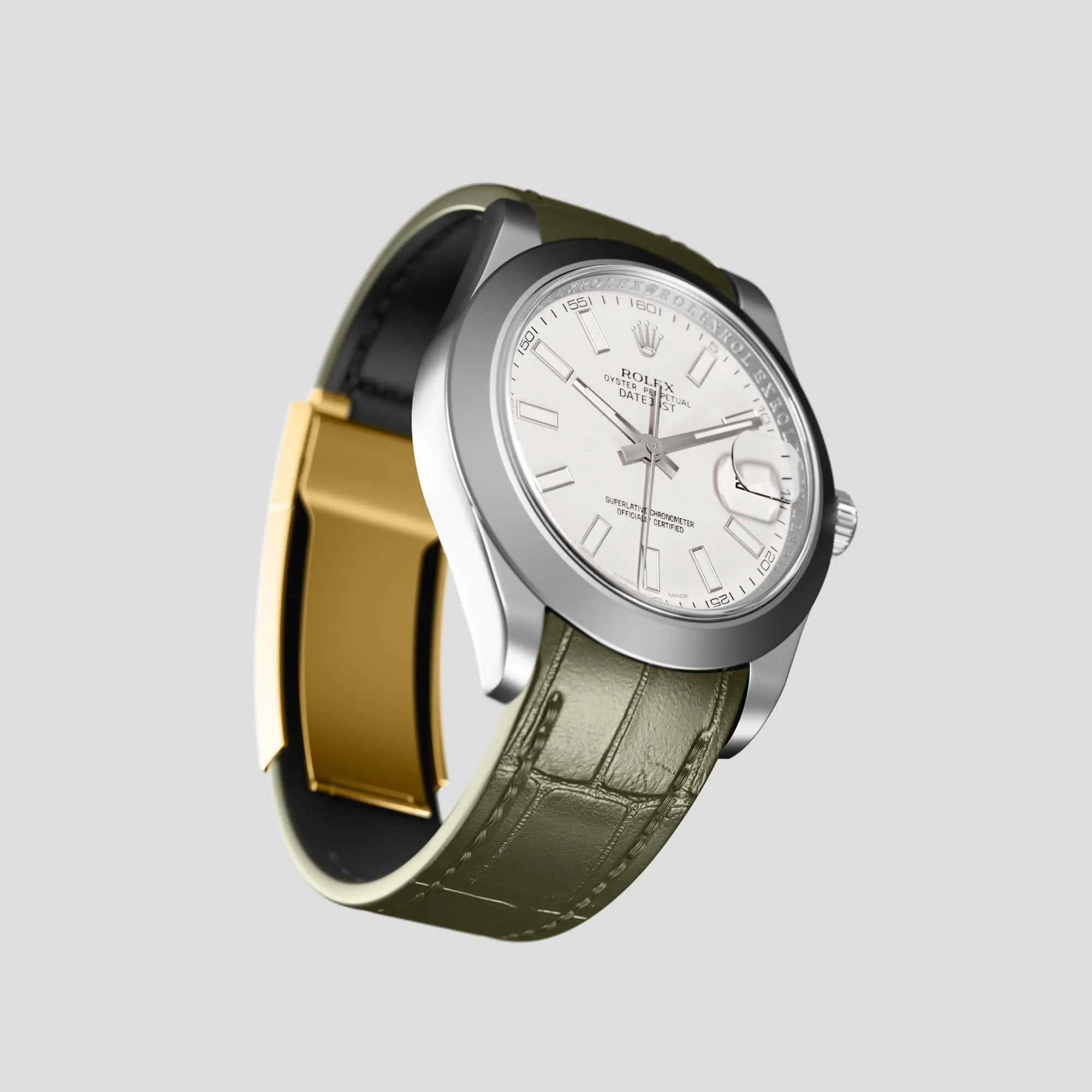 Sport Band For Rolex Datejust 41mm In Alligator