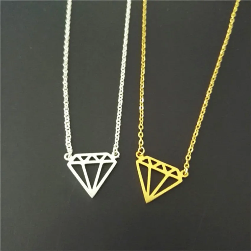 Stainless Steel Chain Gold Color Diamante Choker