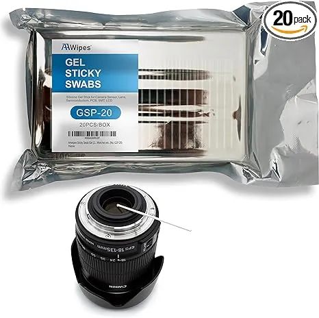 Sticky Gel Rod | 2.5 mm/0.1 inch Round Head, 200 Pcs, High Viscosity | ESD Sticky Pen Silicone Gel Swabs for Camera Sensors, LCD, Semiconductors, PCB, SMT & Watches etc. (GSP-200)