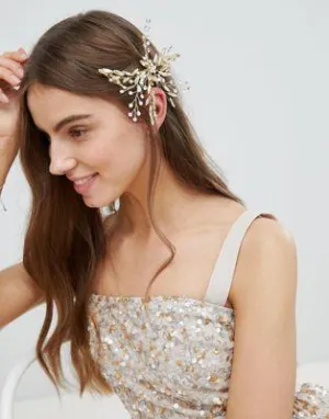 Stone & Rose Crystal Navette Statement Clip