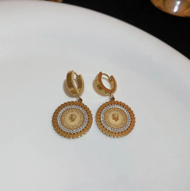 Titanium Steel Diamond Ear Clips