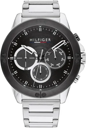 Tommy Hilfiger Men's Quartz Multifunction Stainless Steel and Link Bracelet Watch, Color: Silver (Model: 1791890)