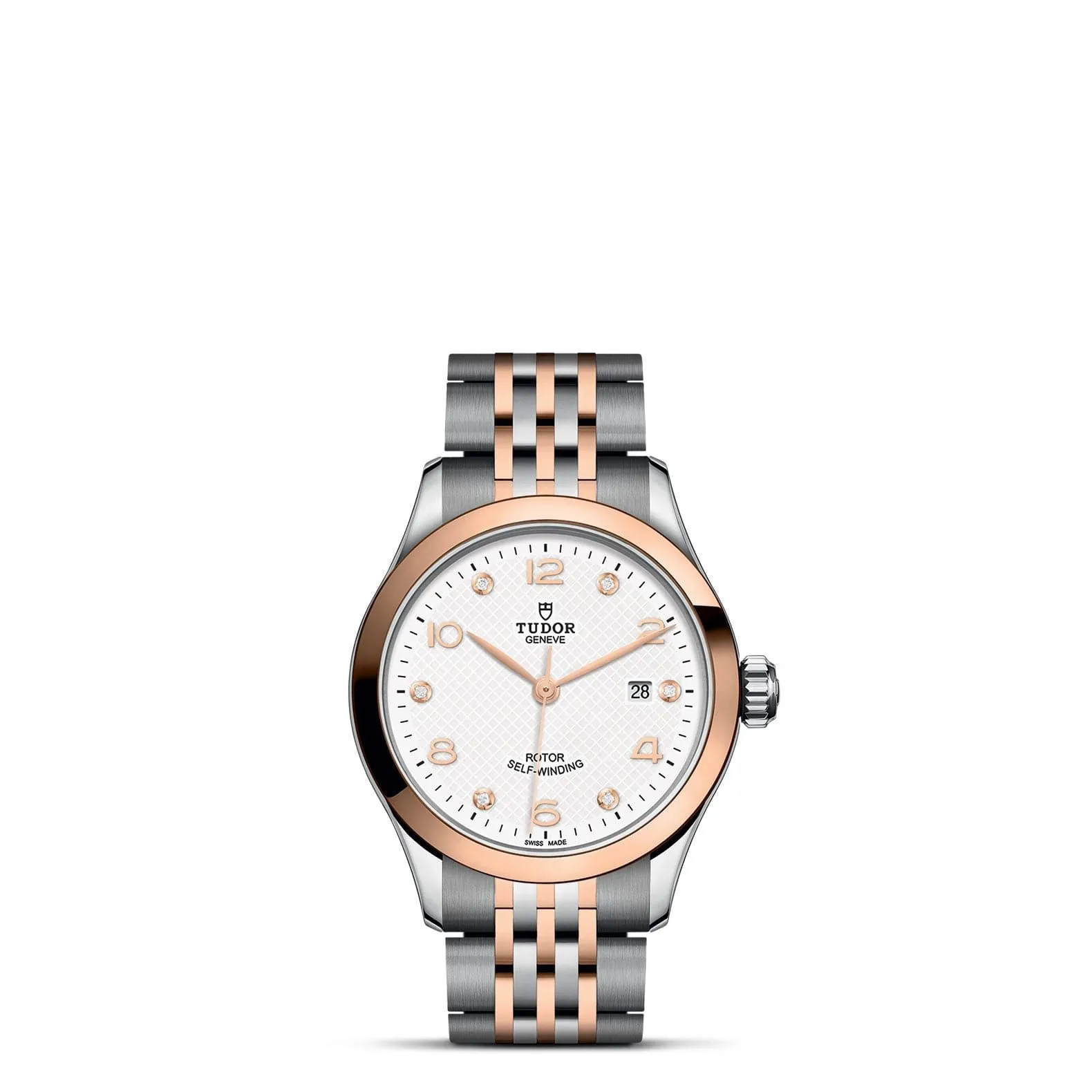 TUDOR 1926 28mm Steel And Gold Diamond Dial Watch - M91351-0011