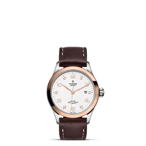 TUDOR 1926 28mm Steel Gold White Diamond Dial Watch - M91351-0012