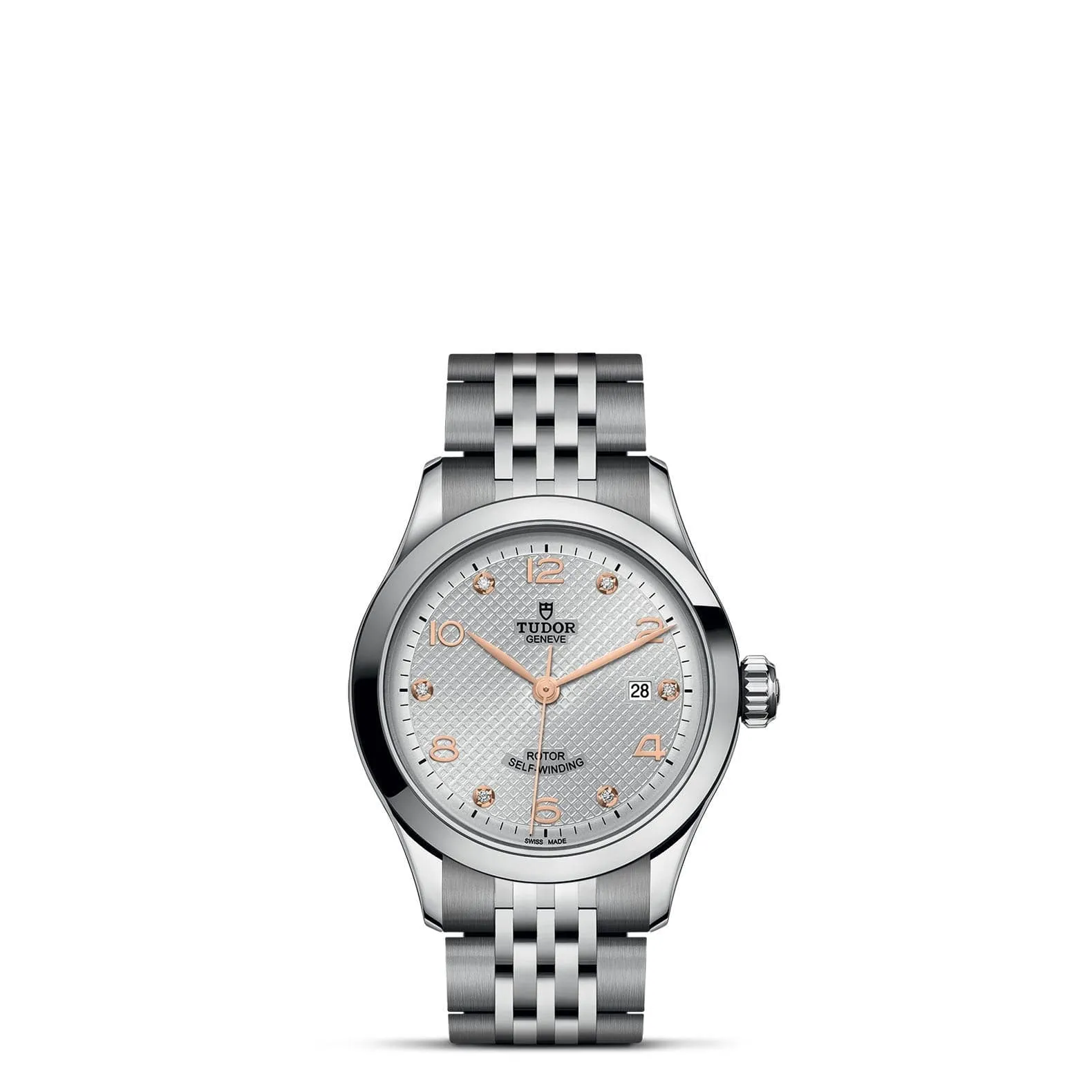 TUDOR 1926 28mm Steel Gray Diamond Dial Watch - M91350-0003
