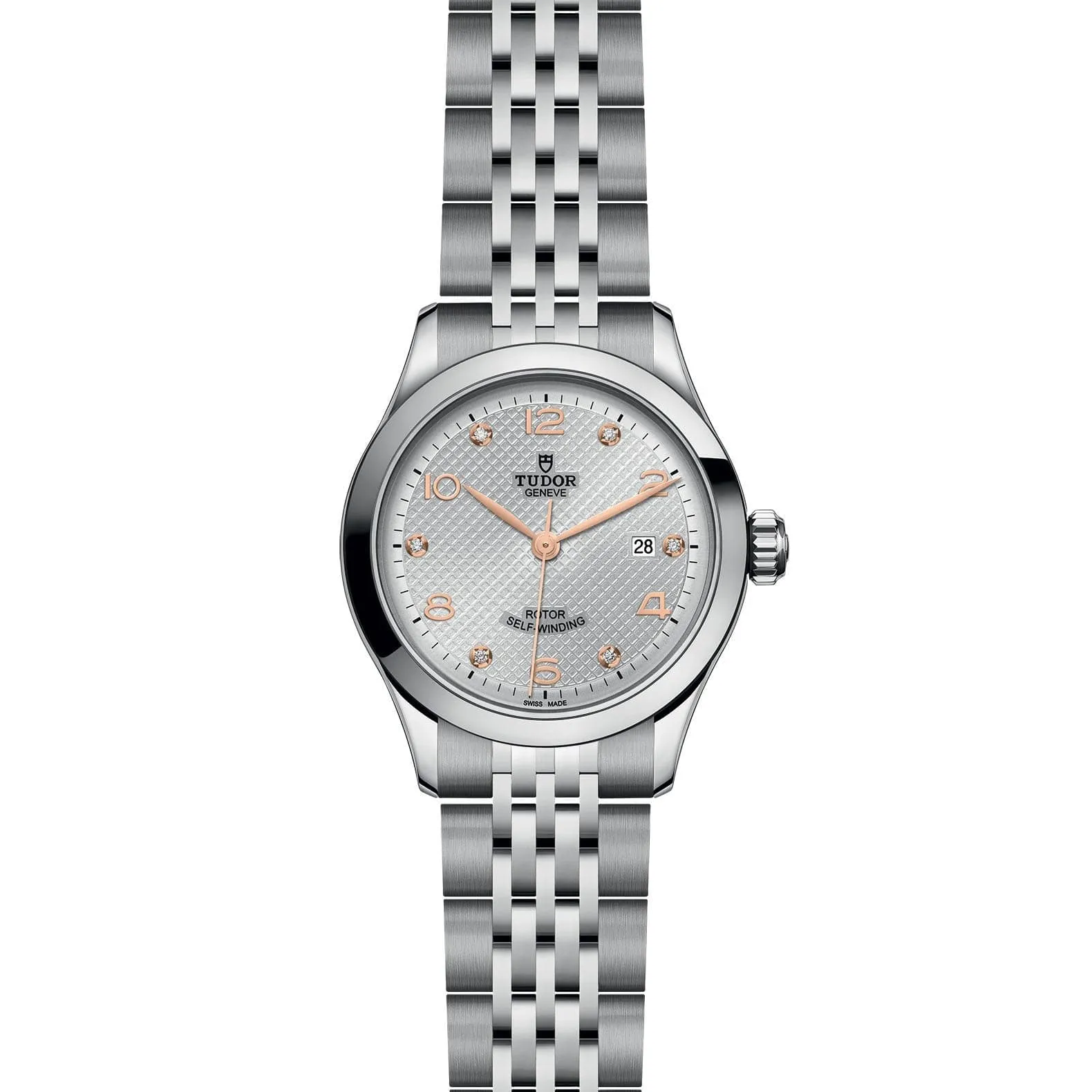 TUDOR 1926 28mm Steel Gray Diamond Dial Watch - M91350-0003