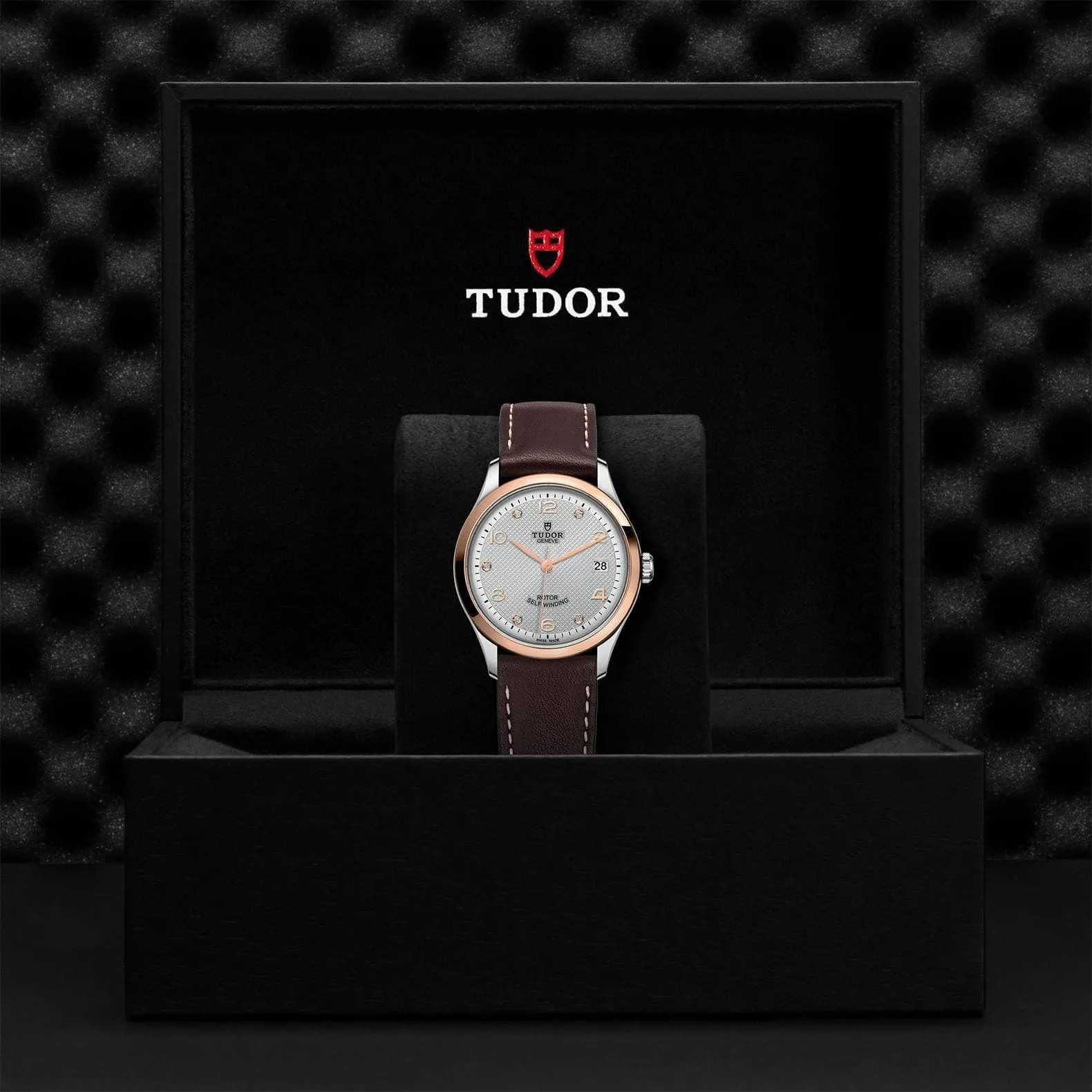 TUDOR 1926 36mm Steel/Gold Diamond Dial Leather - M91451-0006