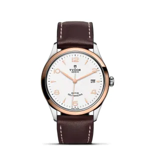 TUDOR 1926 39mm Steel/Gold White Dial Leather Watch - M91551-0010