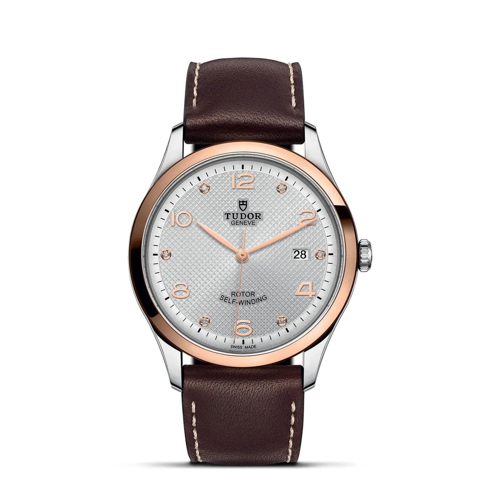 TUDOR 1926 41mm Steel/Gold Gray Diamond Dial Watch - M91651-0006