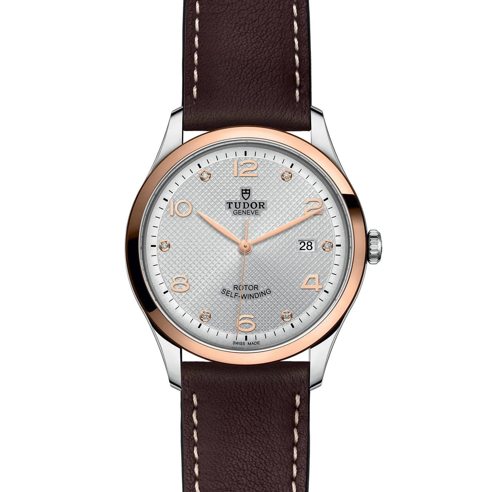 TUDOR 1926 41mm Steel/Gold Gray Diamond Dial Watch - M91651-0006