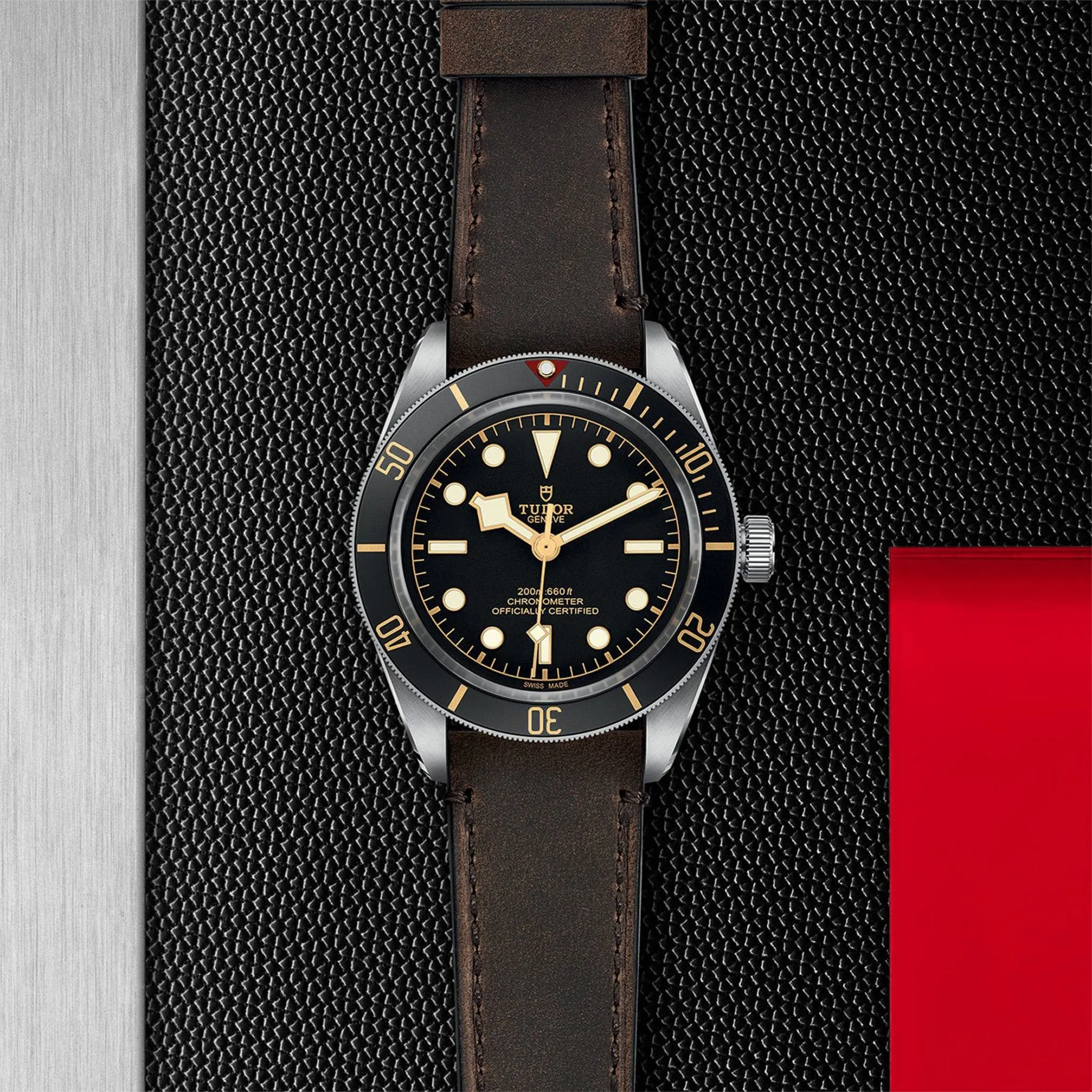 TUDOR 39mm Black Bay 58 Black Dial on Leather - M79030N-0002
