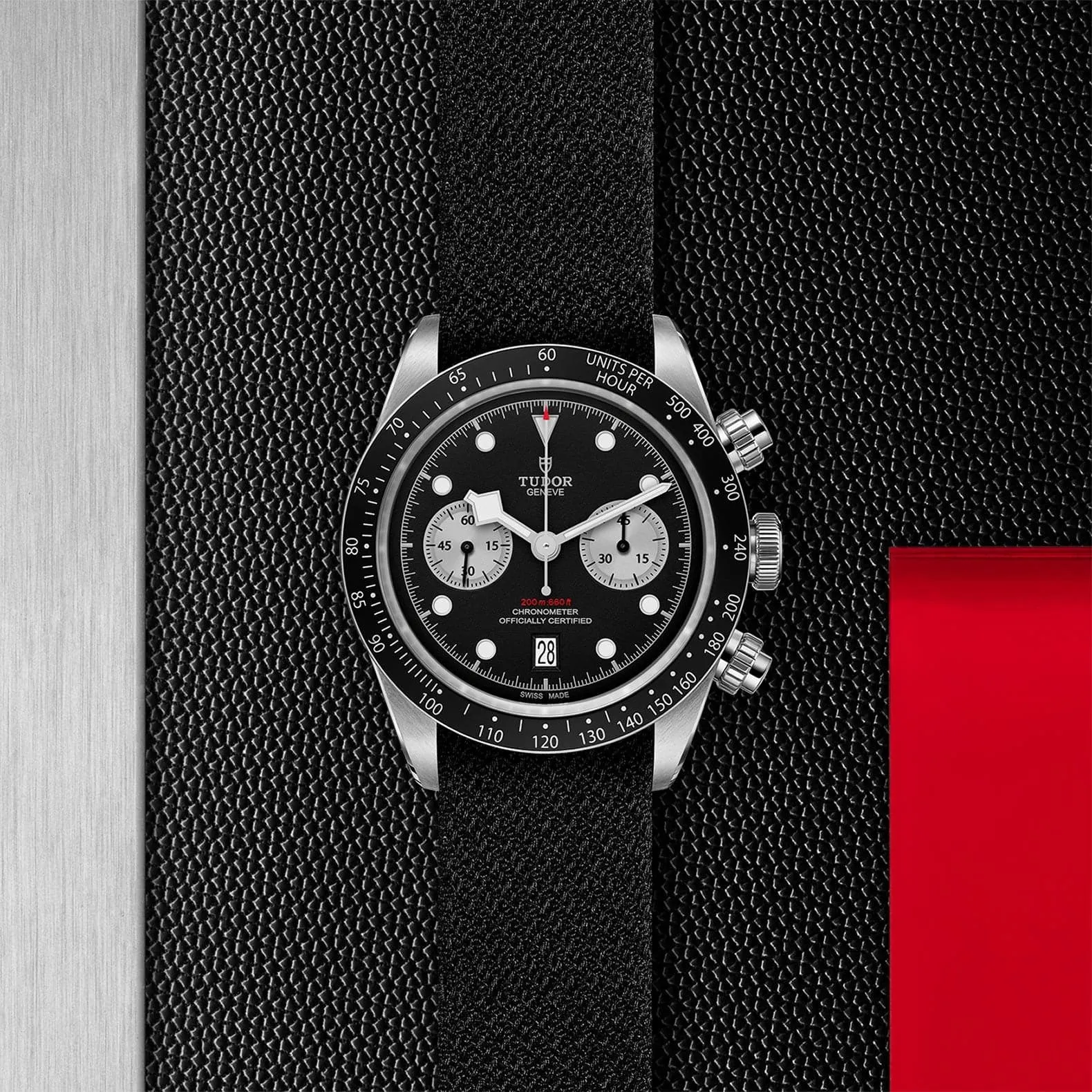 TUDOR Black Bay Chrono Black Dial Black Fabric Strap 41mm - M79360N-0007