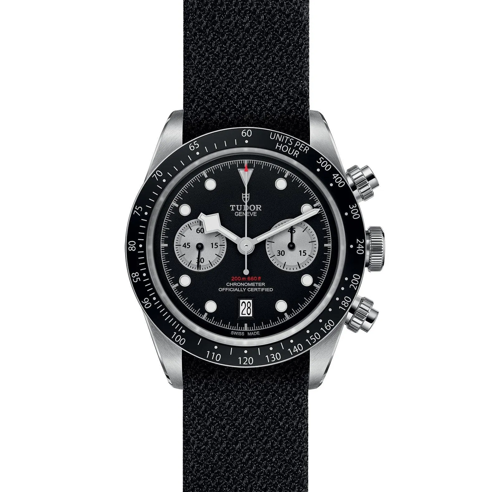 TUDOR Black Bay Chrono Black Dial Black Fabric Strap 41mm - M79360N-0007