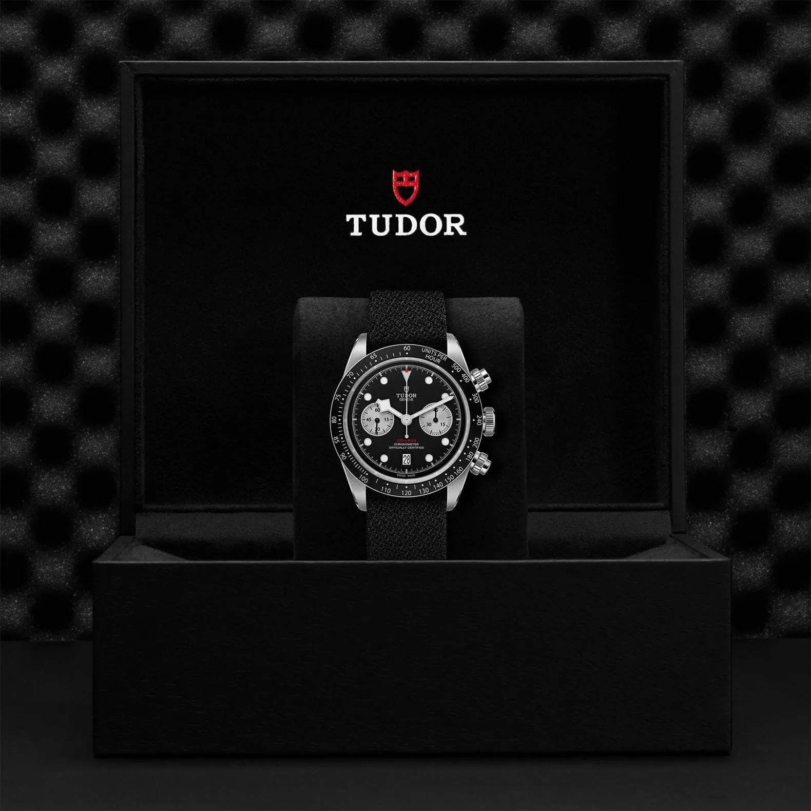 TUDOR Black Bay Chrono Black Dial Black Fabric Strap 41mm - M79360N-0007