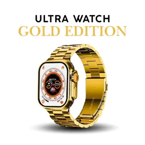 Ultimate Premium 24K Ultra Watch Gold Edition | Ultra HD Display | Bluetooth Calling | Wireless Charging | Unlimited Watch Faces | Multiple Sports Mode