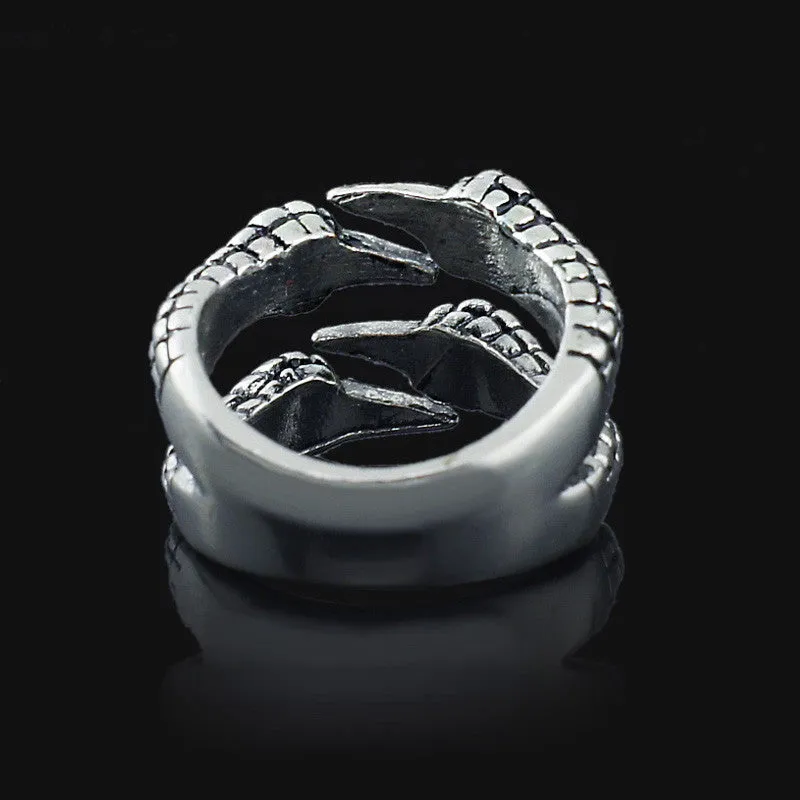 Unisex Women's Men's Eagle Claw Gothic Titanium Stainless Steel Gothic Punk Biker Ring