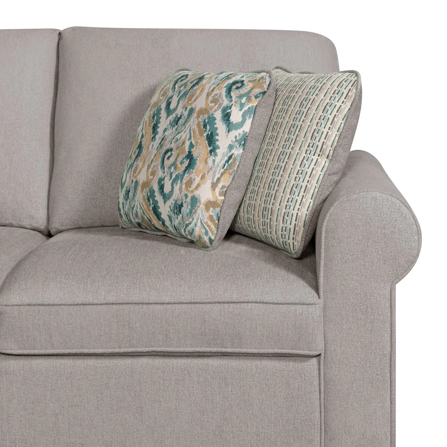 Valley 2-Piece Left-Facing Chenille Sectional - Grey