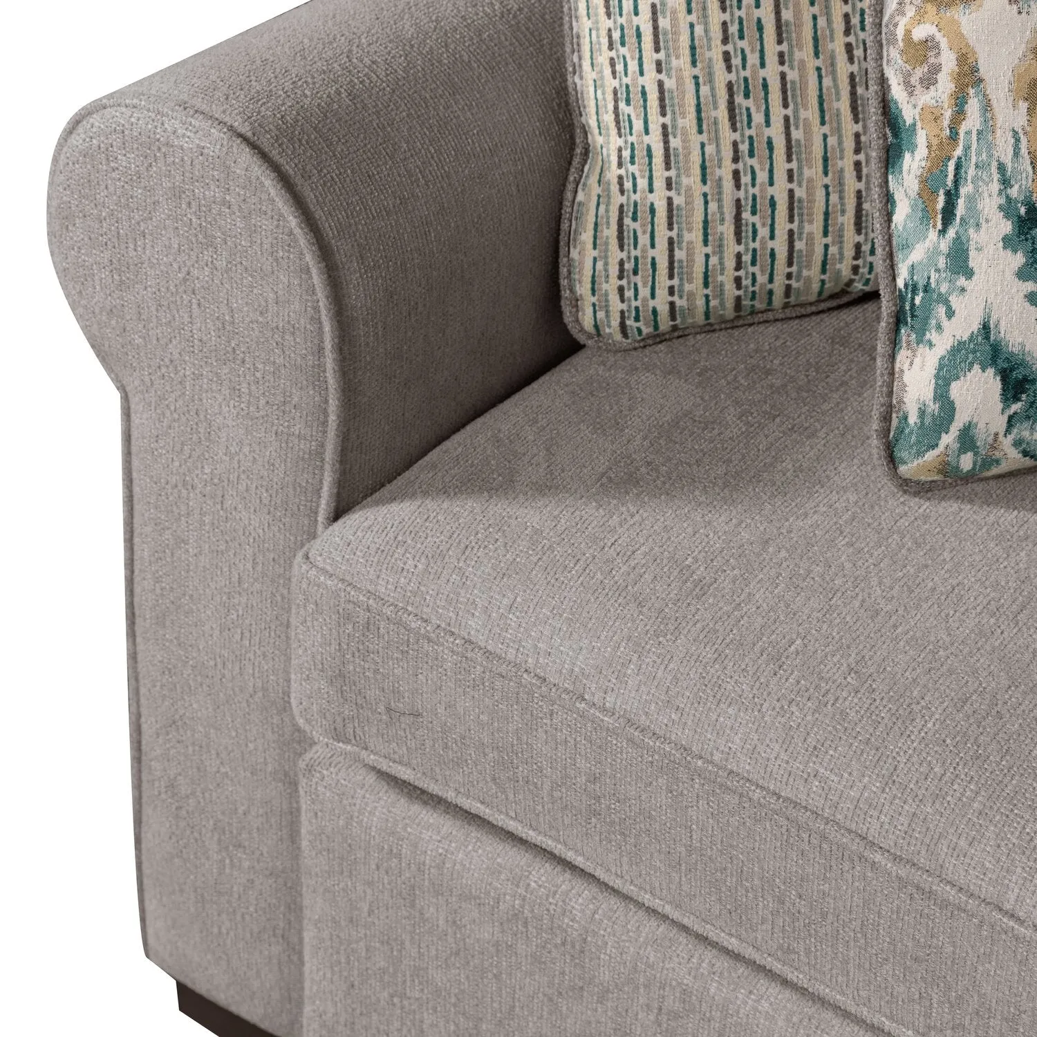 Valley 2-Piece Left-Facing Chenille Sectional - Grey