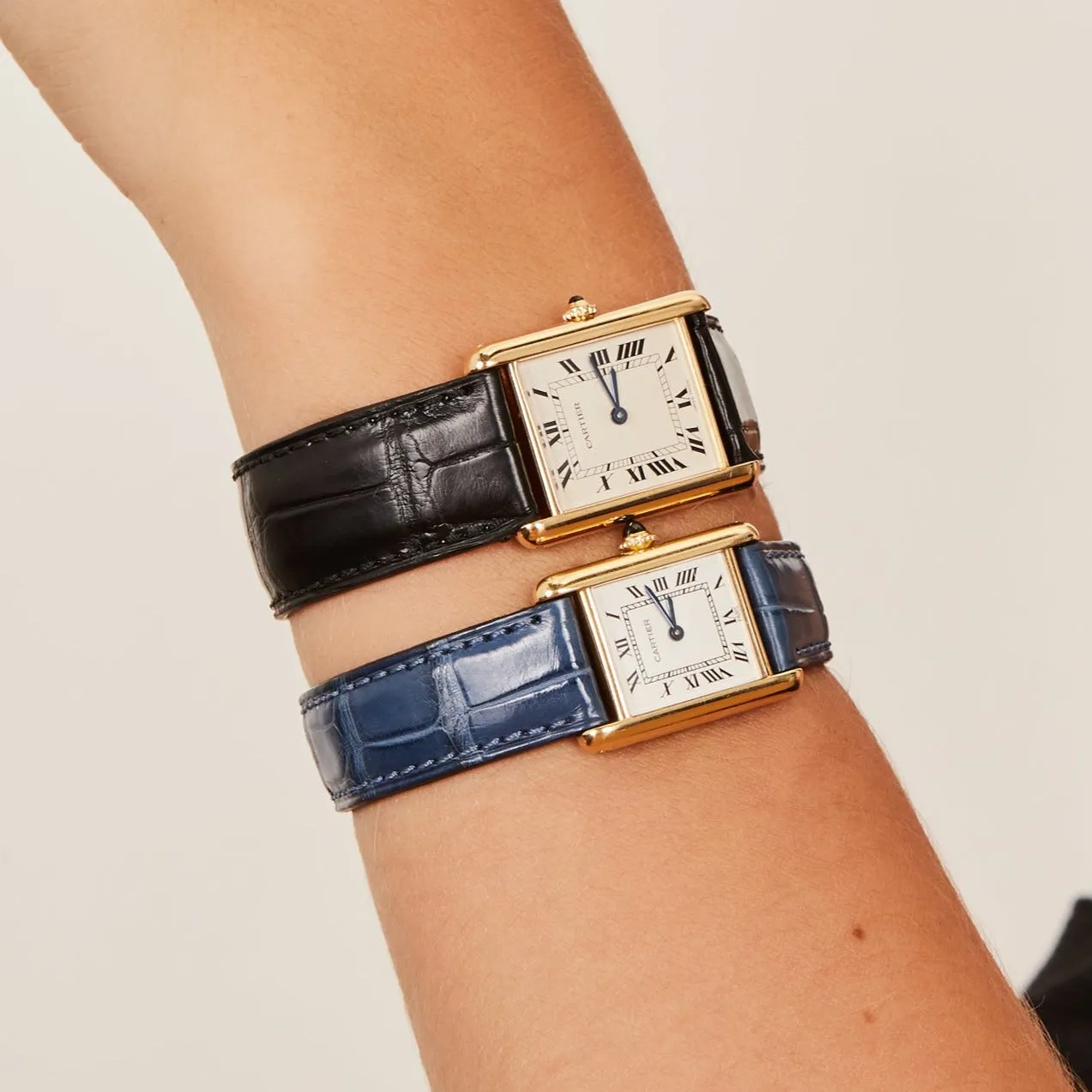 Various Vintage Cartier tank watches