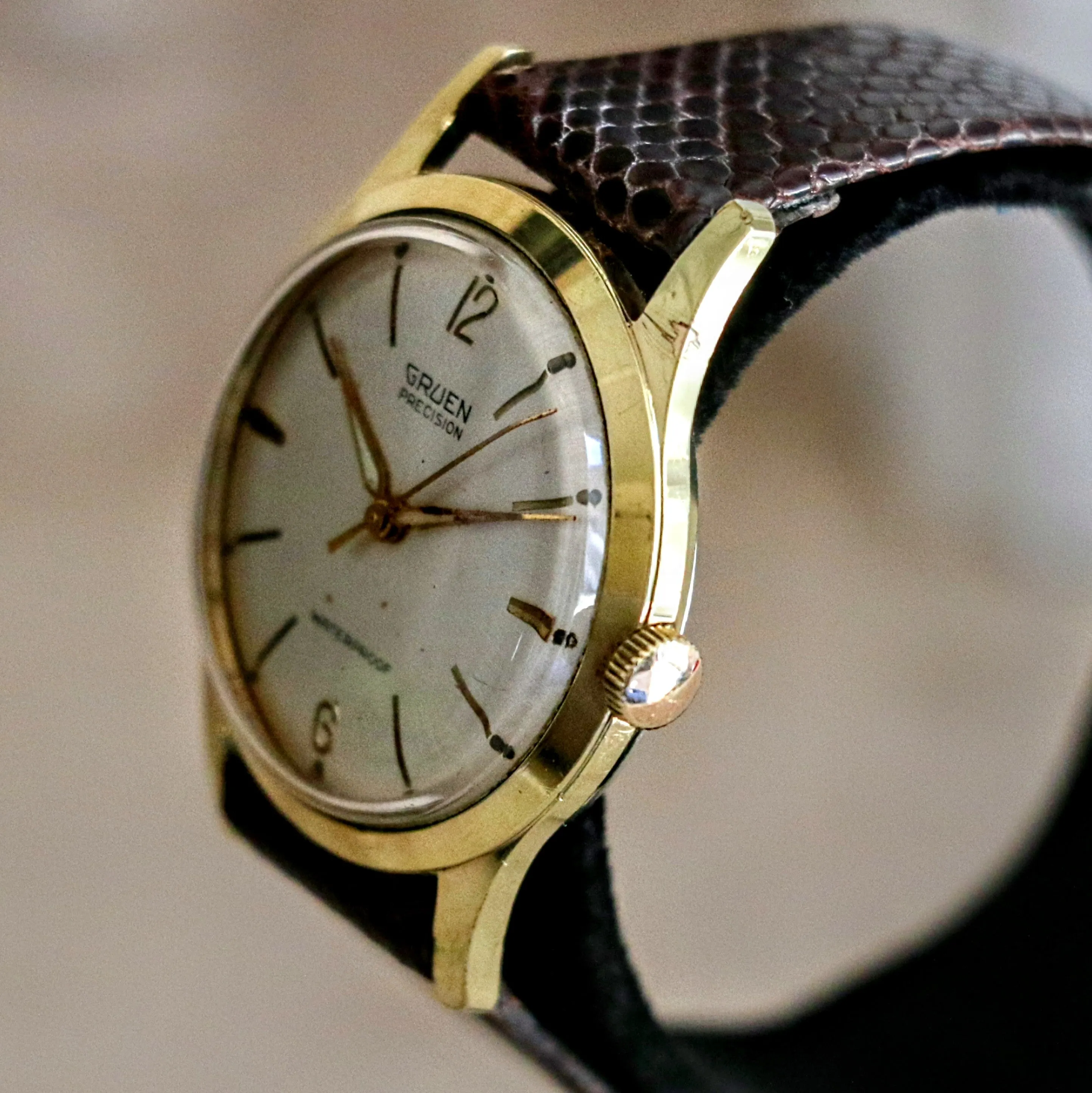 Vintage GRUEN Precision Wristwatch 17 Jewels Swiss Caliber N510SS Watch