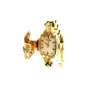 Vintage Longines 14K Yellow Gold & Diamond Women's Convertible Watch