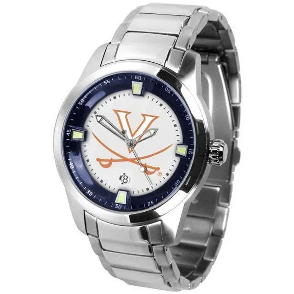 Virginia Cavaliers Men's Titan Stainless Steel Band Watch