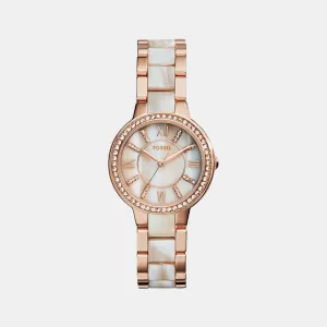 Women's Rose Gold Analog Stainless Steel Watch ES3716