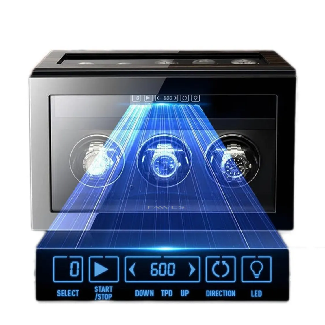 X62 - 3 Epitope Automatic Watch Winder with 5 Watch Storage